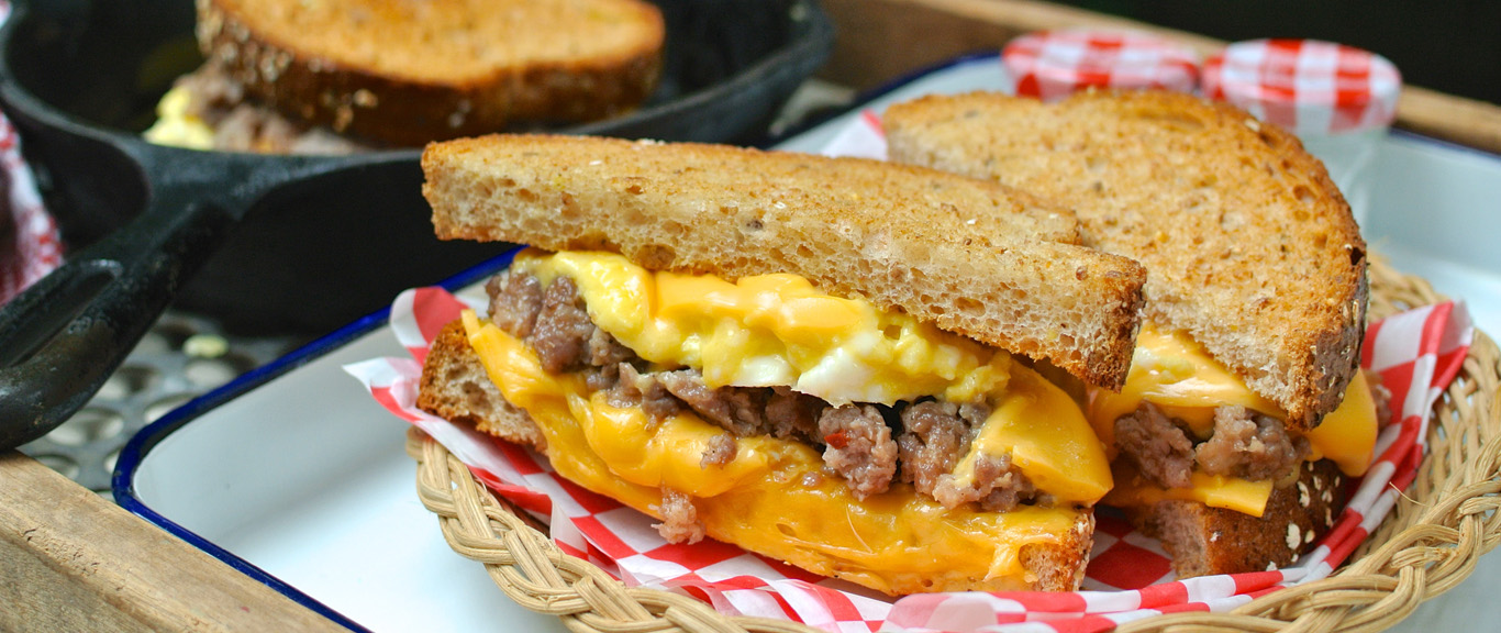 Egg & Sausage Grilled Sandwich - Homemade Mastery