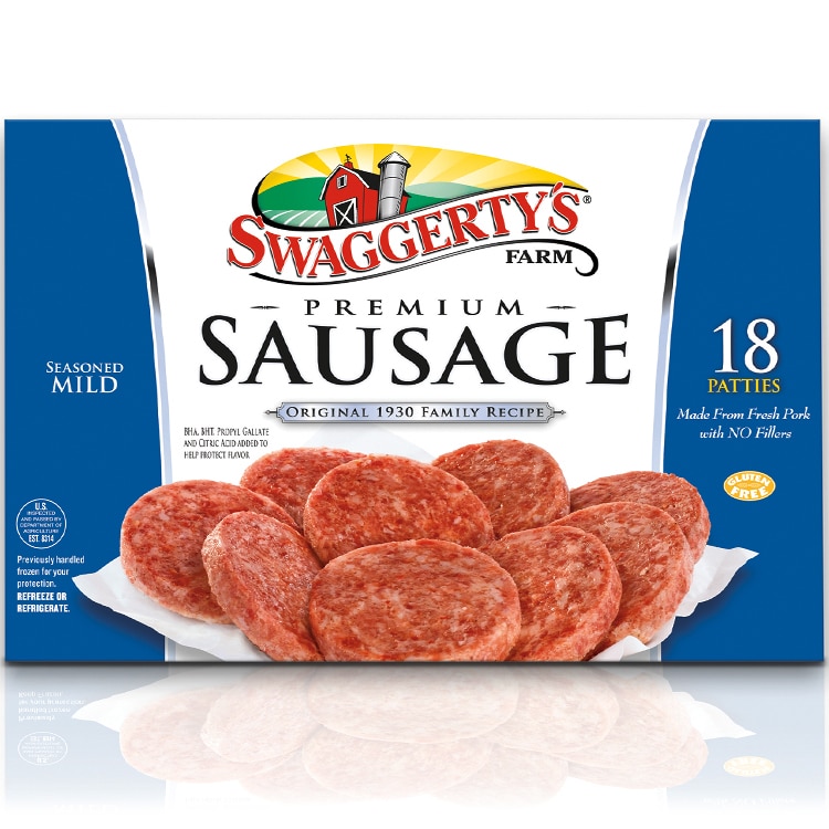 18ct Mild Sausage Breakfast Patties Swaggerty's Farm