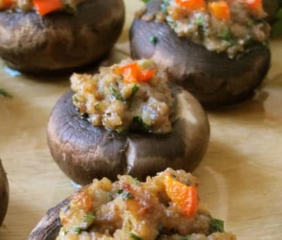 Sausage Cheddar Stuffed Mushrooms | Gluten-Free Appetizer