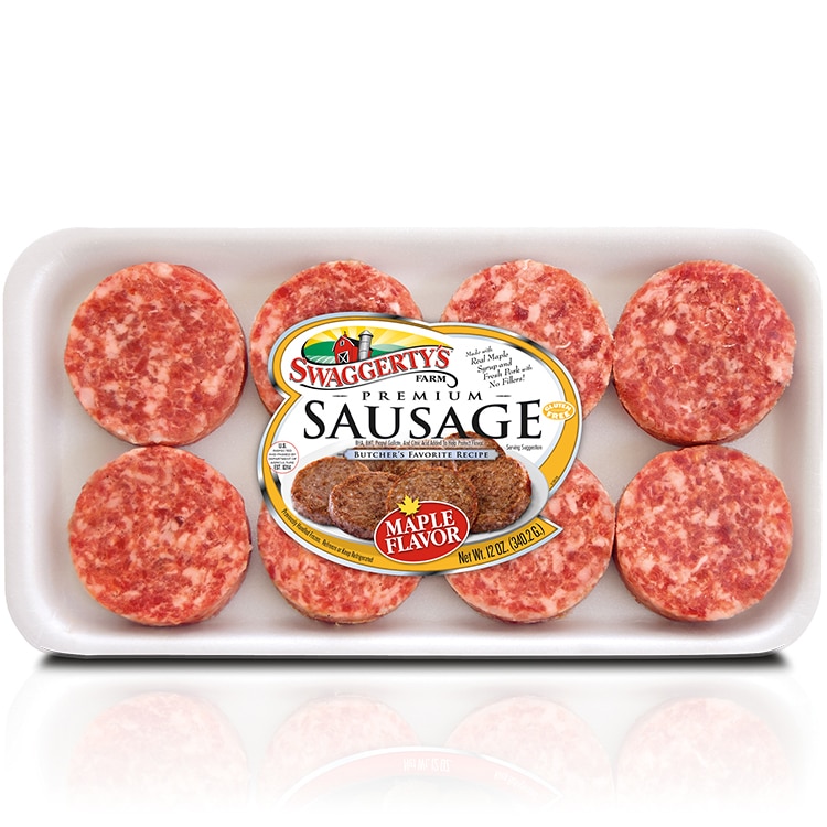 Premium Maple Sausage Patties – (12oz Tray)