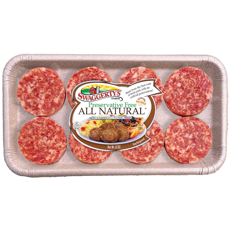 Premium All Natural Sausage Patties – (12oz Tray)