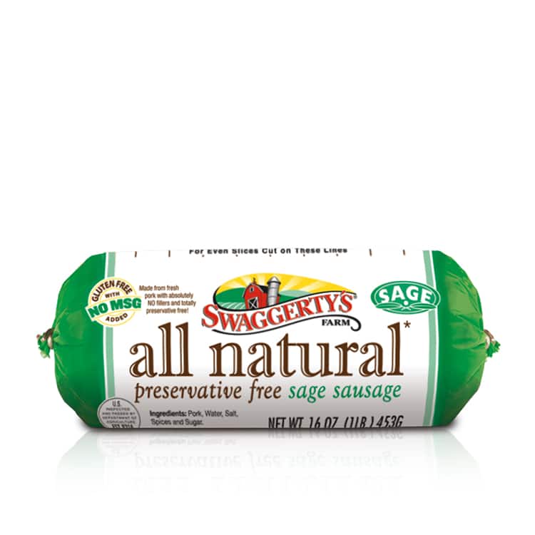 Premium All Natural Pork Sausage – Sage (1lb roll)