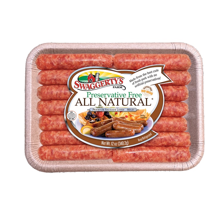 Premium All Natural Sausage Links – (12oz Tray)