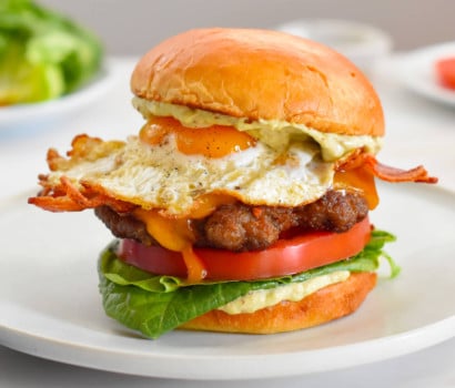 The Ultimate Breakfast Sausage Burger | Swaggerty's Farm