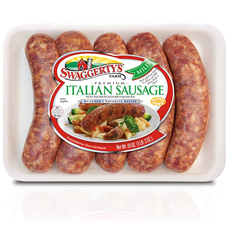 Premium Mild Italian Sausage – (19oz Tray)