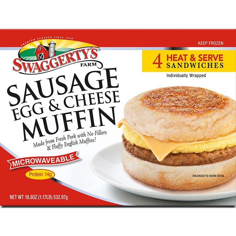 Breakfast Sandwich – Sausage Egg and Cheese English Muffin