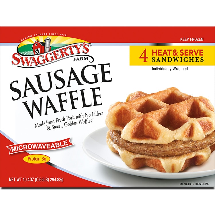 Breakfast Sandwich – Sausage Waffles